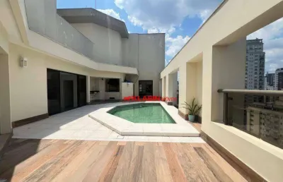 # linda cobertura, 485 m2, para venda ou locação.  altíssimo padrão.