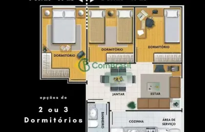 Apartamento com 3 dormitórios, vila nova aparecida, mogi das cruzes