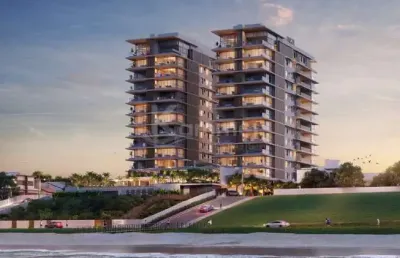 Apartamento com 4 suítes à venda em piçarras, pé na areia de alto padrão com 211m²
