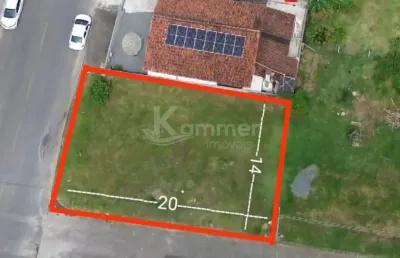 Terreno de esquina com 280m², rua da frente asfalto e rua lateral sem saída calçada.  bairro jardim los angeles