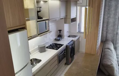 Desfrute da tranquilidade de morar no condomínio vila açoriana comfort club pé na areia. apartamento finalmente mobiliado, equipado e decorado