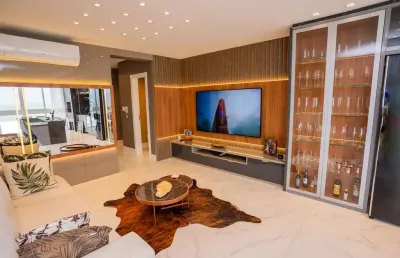 Brava prime residence, apartamento de luxo com 3 suítes frente mar na praia brava