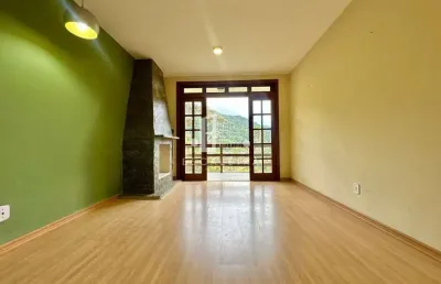 Apartamento à venda em teresópolis-rj, bairro albuquerque: 2 quartos, 1 suíte, 2 banheiros, 1 vaga de garagem, 65m².