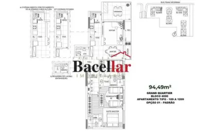 Apartamento com 3 quartos à venda na rua franz weissman, jacarepaguá, rio de janeiro, 95 m2 por r$ 1.209.941