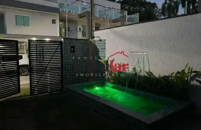 Casa em condomínio fechado com 3 quartos à venda na estrada da ligação, jacarepaguá, rio de janeiro, 150 m2 por r$ 550.000