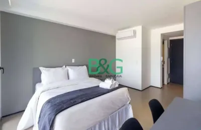 Flat com 1 dormitório para alugar, 26 m² por r$ 3.650/mês - moema - são paulo/sp