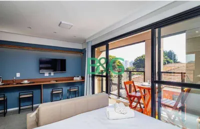 Studio com 1 dormitório, 32 m² - venda por r$ 425.000,00 ou aluguel por r$ 4.250,00/mês - pinheiros - são paulo/sp