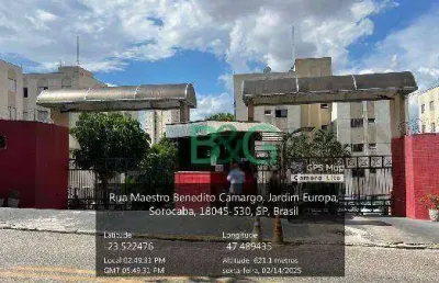 Apartamento à venda, 39 m² por r$ 151.668,11 - jardim guadalajara - sorocaba/sp