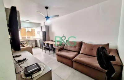 Apartamento com 2 dormitórios à venda, 55 m² por r$ 330.000 - pitangueiras - guarujá/sp