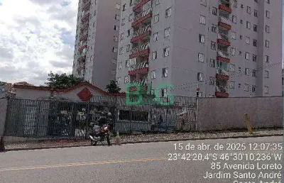 Apartamento com 3 dormitórios à venda, 60 m² por r$ 213.172 - jardim santo andré - santo andré/sp