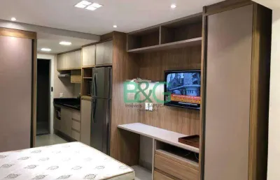 Studio com 1 dormitório para alugar, 25 m² por r$ 3.400,00/mês - santo amaro - são paulo/sp