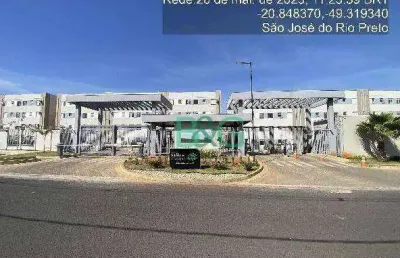Apartamento com 2 dormitórios à venda, 43 m² por r$ 156.536,70 - loteamento residencial maria adelia - são josé do rio preto/sp