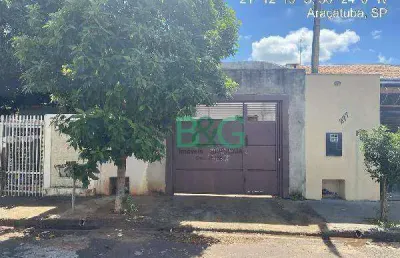 Casa com 2 dormitórios à venda, 63 m² por r$ 120.622 - água branca iii - araçatuba/sp