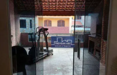 Sobrado com 3 dormitórios à venda, 178 m² - piraporinha - diadema/sp