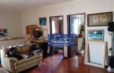 Sobrado à venda na vila valparaíso/ santo andré - 2 dorms,  5 vagas e edícula, 155m²