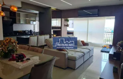 Apartamento à venda no centro - santo andré/sp, 03 dorms sendo 3 suítes, 4 wcs; piscina, quadra, churrasqueira, playground; 2 vagas cobertas; 103m²