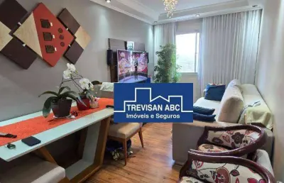 Apartamento com 2 dormitórios à venda, 51 m² - parque das nações - santo andré/sp