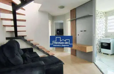 Cobertura com 2 dormitórios para alugar, 88 m² - nova petrópolis - são bernardo do campo/sp