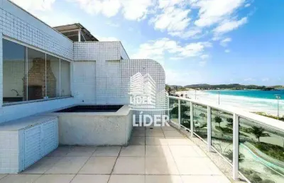 Cobertura à venda, 370 m² por r$ 4.200.000,00 - praia do forte - cabo frio/rj