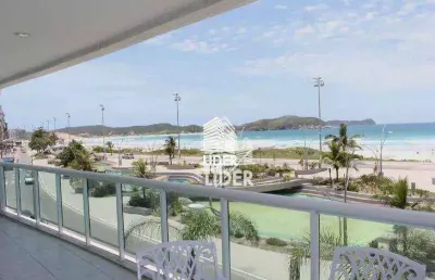Apartamento com 4 dormitórios à venda, 160 m² por r$ 2.900.000,00 - praia do forte - cabo frio/rj