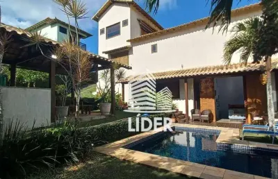 Casa com 4 dormitórios à venda, 330 m² por r$ 1.500.000 - guriri - cabo frio/rj