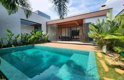 Casa à venda em americana, chácara letônia, com 3 suítes, com 280 m², condomínio phillipson park