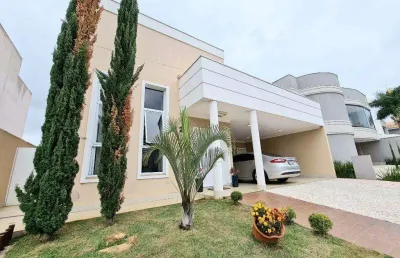 Casa à venda em americana, chácara letônia, com 3 suítes, com 221 m², condomínio ville santorine