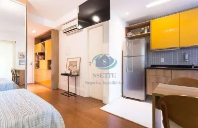 Apartamento com 1 dormitório à venda, 34 m² por r$ 585.000,00 - brooklin - são paulo/sp