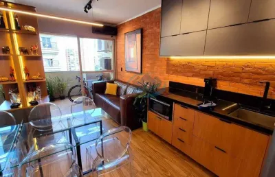 Flat com 1 dormitório à venda, 33 m² por r$ 800.000,00 - moema - são paulo/sp