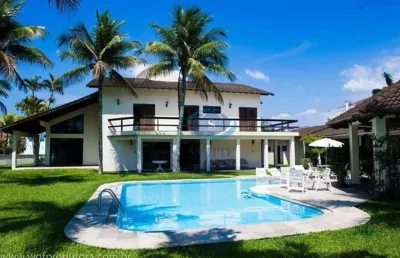 Casa com 6 dormitórios para alugar, 556 m² por r$ 18.000,00/mês - acapulco - guarujá/sp