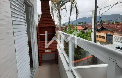 Casa à venda em condomínio fechado,  com  churrasqueira , no bairro real, praia grande, sp