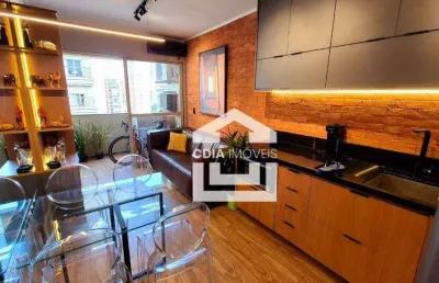 Flat com 1 dormitório à venda, 33 m² por r$ 800.000 - moema - são paulo/sp