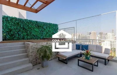 Cobertura com 2 dormitórios à venda, 154 m² por r$ 2.550.000 - brooklin - são paulo/sp