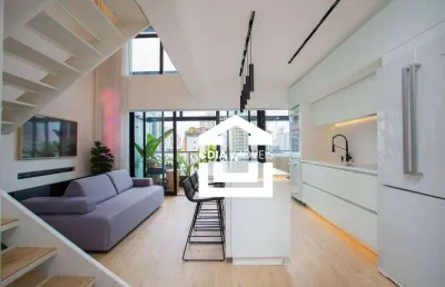 Apartamento duplex com 1 dormitório à venda, 67 m² por r$ 1.300.000,00 - campo belo - são paulo/sp