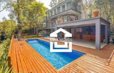 Casa com 4 dormitórios à venda, 350 m² por r$ 2.200.000,00 - granja viana – chácara dos lagos - carapicuíba/sp