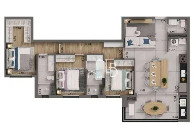 Apartamento com 3 dormitórios à venda, 120 m² por r$ 900.000,00 - jardim karaíba - uberlândia/mg