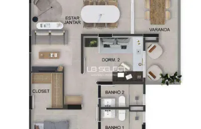 Apartamento com 2 dormitórios à venda, 82 m² por r$ 846.508,44 - gávea - uberlândia/mg