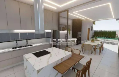 Casa no condomínio splêndido com três suítes e varanda gourmet.