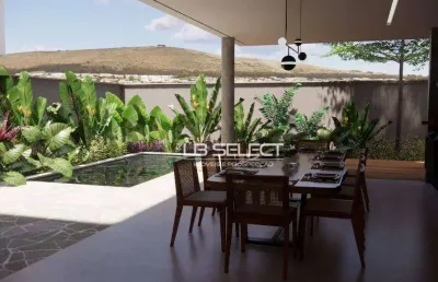 Sobrado no condomínio tamboré com três suítes, escritório com lavabo e área gourmet completa.