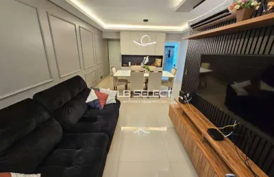 Apartamento com três quartos, sendo uma suíte e varanda gourmet.