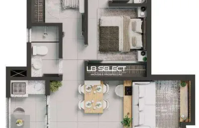 Apartamento com 2 quartos à venda na Rua Armando Tucci, 1452, Santa Mônica, Uberlândia