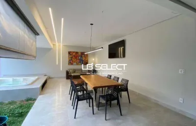 Casa no condomínio paradiso ecológico com três suítes, escritório, lavabo e varanda gourmet.