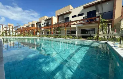 Casa tipo dulplex pronta para morar em condomínio a 50mts do mar - 3 quartos - lazer completo-ponta de campina /joão pessoa/ cabedelo pb