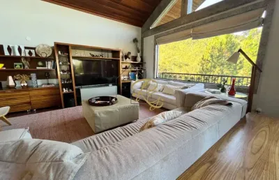Casa em condomínio fechado com 6 quartos à venda na estrada antônio carvalho ventura, km 4, albuquerque, teresópolis, 435 m2 por r$ 4.500.000