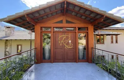 Casa em condomínio fechado com 5 quartos à venda na rodovia teresópolis-itaipava, 3000, parque do imbui, teresópolis por r$ 5.700.000
