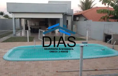 Rancho em borborema três dormitórios espaço gourmet piscina