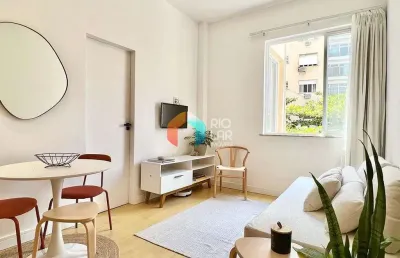 Flamengo, apartamento, quarto e sala, 1 suíte, 1 banheiro social, cozinha planejada com lavanderia,