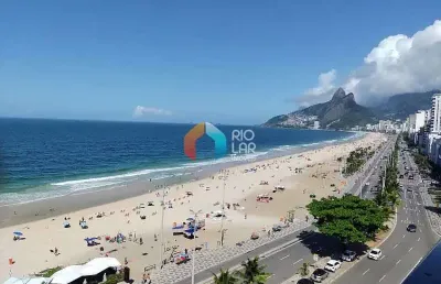 Apartamento à venda em ipanema, 110m2, sala ambientes, 2 suítes, varanda, vista lateral mar, vaga