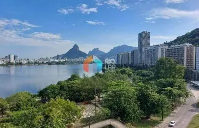 Apartamento à venda na lagoa, 160m2, varanda vista deslumbrante, sala ambientes, 4 quartos (3 suíte