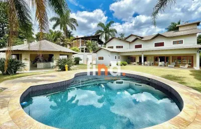 Casa com 5 dormitórios (suítes) à venda, 752 m² mobiliada por r$ 5.890.000 - são paulo ii - granja viana - cotia/sp